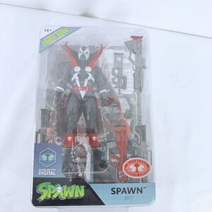 Spawn Digital Collectible 7" Figure Spawn 1977 Black and White Red Platinum